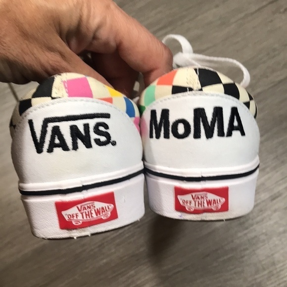 Vans Moma “Museum of Modern Art” UA ComfyCush Era x Rainbow Check Lace Sneakers - Picture 3 of 9